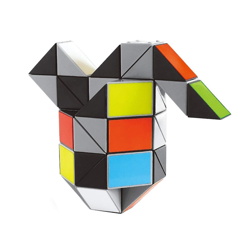 Ahyuan Larger Snake Cube Puzzle Fidget Sensory Toy Vivid Rainbow 8 Colors Magic Ruler Twist Cube Puzzle Games Brain Teaser Puzzles Top Anti-Anxiety Fidget Twisty Toys (48 Wedges) - Image 4